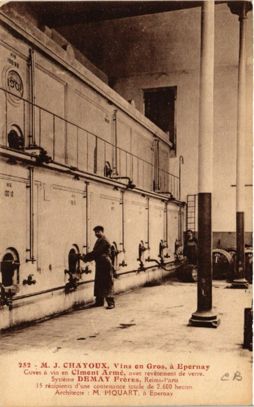 Carte postale ancienne Epernay M.J.Chayoux Vins en Gros à Épernay