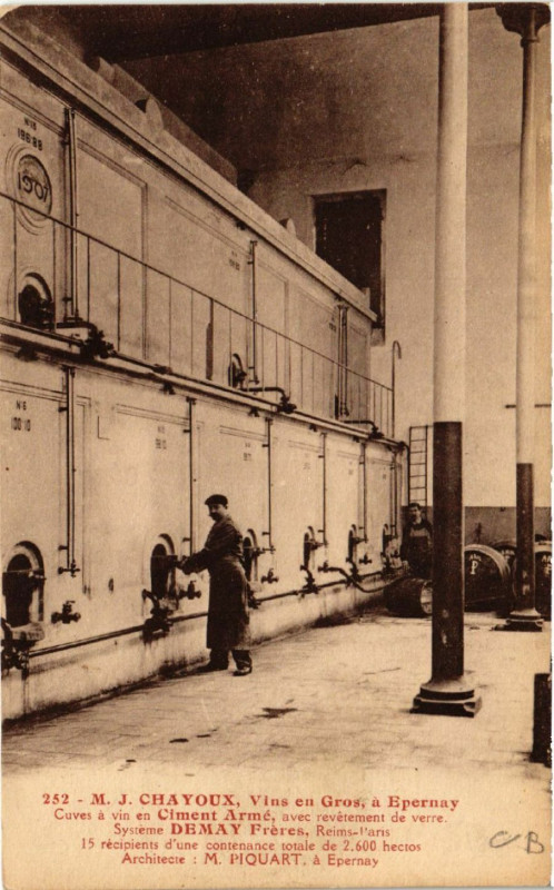 Carte postale ancienne Epernay M.J.Chayoux Vins en Gros à Épernay