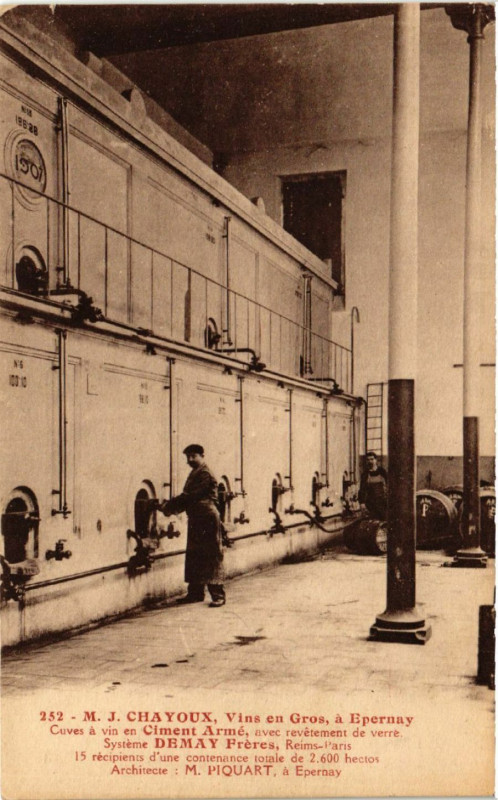 Carte postale ancienne Epernay M.J.Chayoux Vins en Gros à Épernay