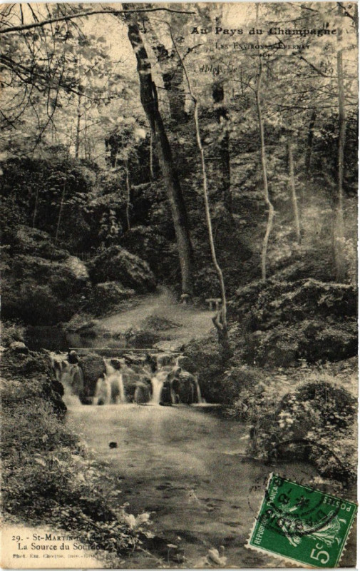 Carte postale ancienne Env.d' Epernay La Source à Épernay