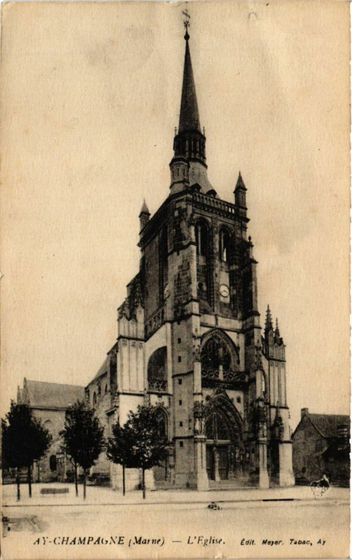 Carte postale ancienne Ay L'Eglise