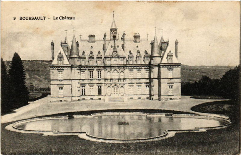 Carte postale ancienne Boursault Le Chateau à Boursault