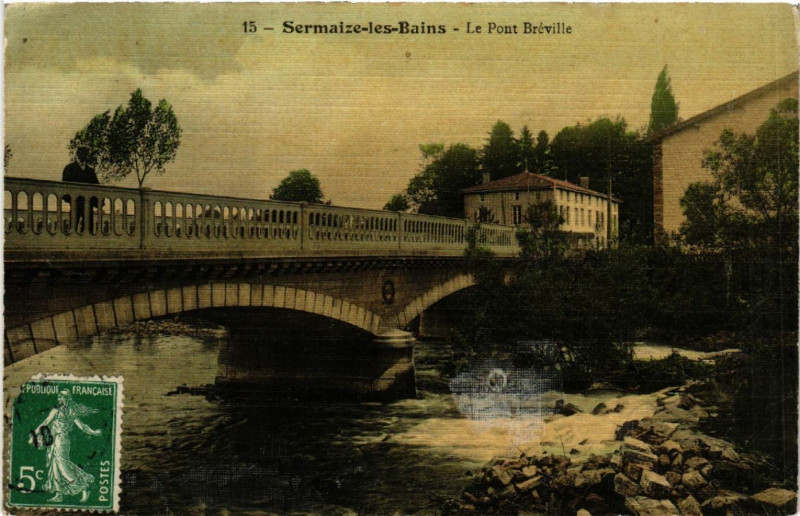 Carte postale ancienne Sermaize-les-Bains Le Pont Breville à Sermaize-les-Bains
