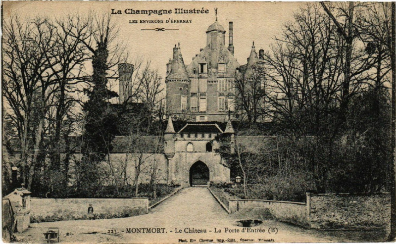 Carte postale ancienne Montmort Le Chateau La Porte d'Entrée