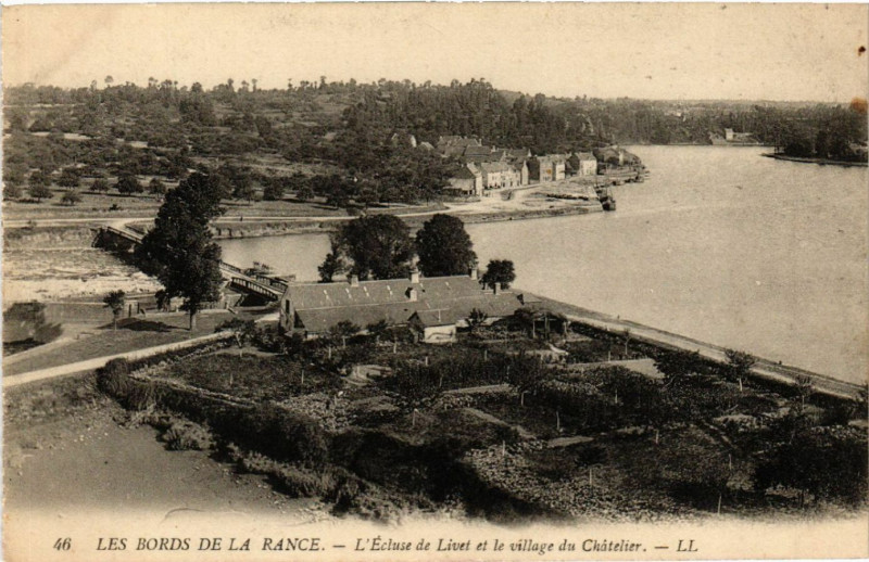 Carte postale ancienne Les Bords de la Rance L'Ecluse de Livet