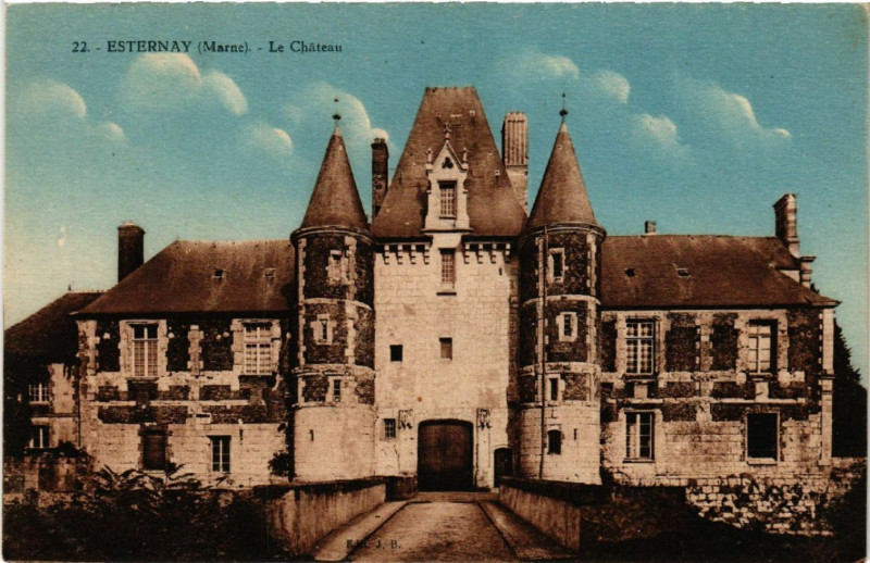 Carte postale ancienne Esternay Le Chateau à Esternay