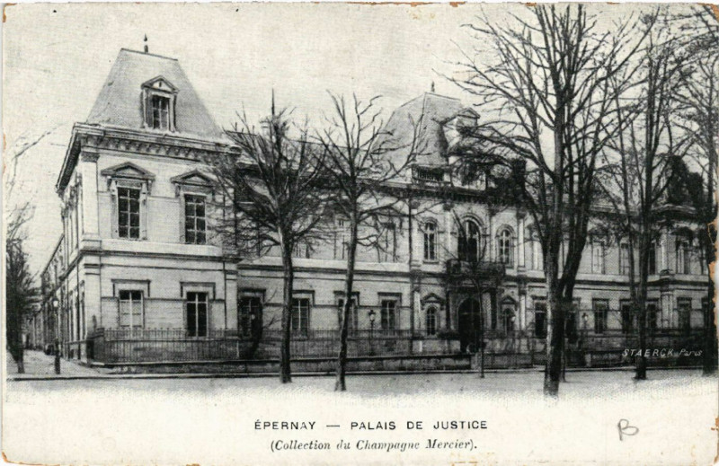 Carte postale ancienne Epernay Palais de Justice à Épernay