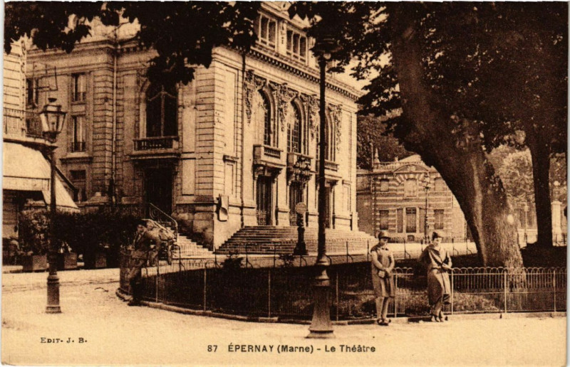 Carte postale ancienne Epernay Le Théatre. à Épernay