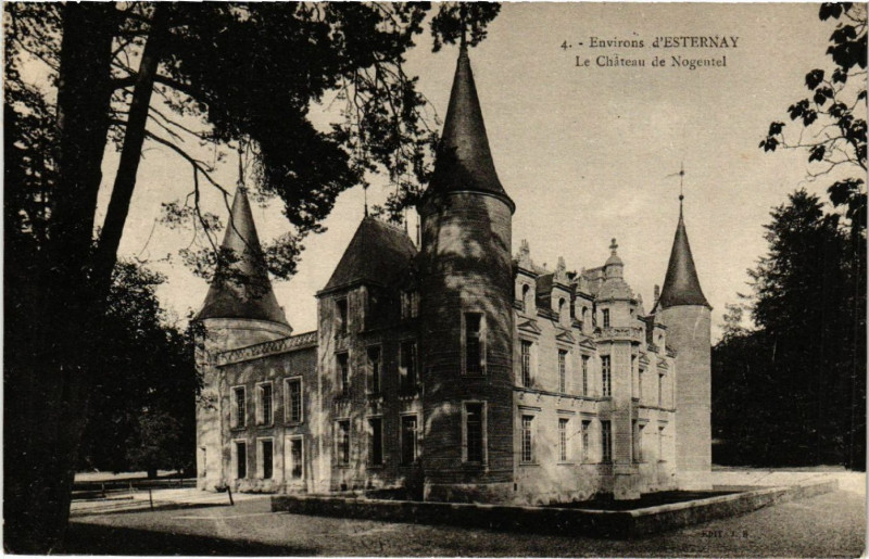 Carte postale ancienne Env.d' Esternay Le Chateau de NOGENTel à Esternay