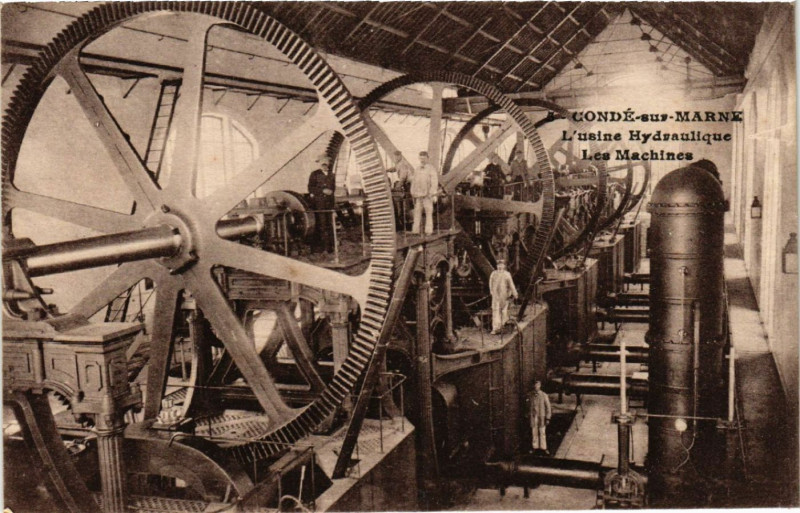 Carte postale ancienne Conde sur Marne L'usine Hydraulique