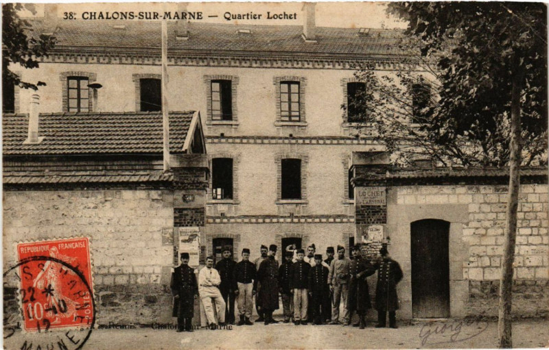 Carte postale ancienne Chalons sur Marne Quartier Lochet