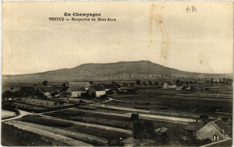 Carte postale ancienne Vertus Perspective du Mont Aime