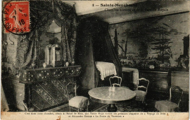 Carte postale ancienne Sainte-Menehould Chambre historique de la Famille Royale à Sainte-Menehould