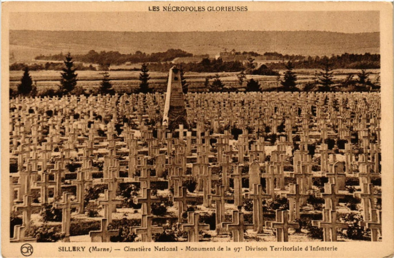 Carte postale ancienne Sillery Cimetiere National à Sillery