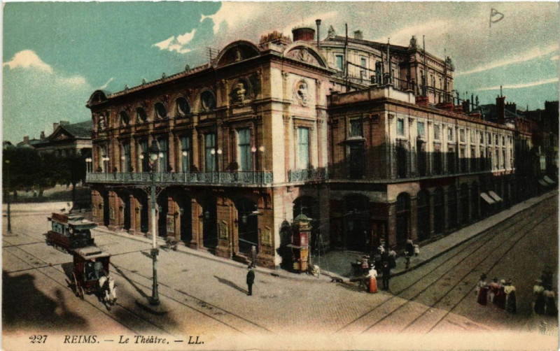 Carte postale ancienne Reims Le Théatre. à Reims
