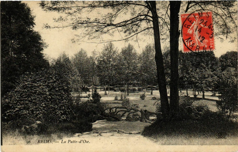 Carte postale ancienne Reims La Patte-d'Oie à Reims