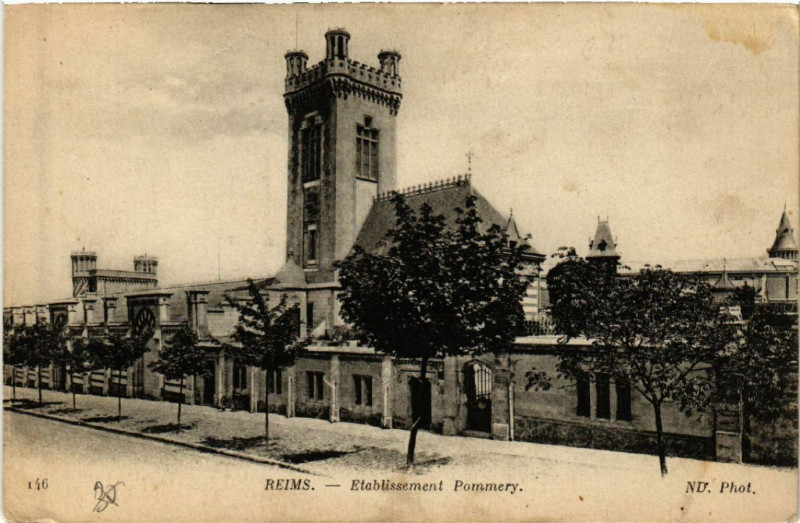 Carte postale ancienne Reims Etablissement Pommery à Reims