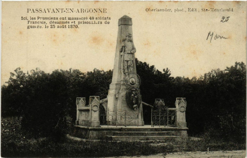 Carte postale ancienne Passavant-en-Argonne à Passavant-en-Argonne