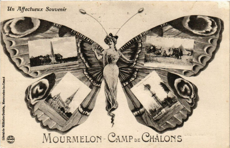 Carte postale ancienne Mourmelon Camp de Chalons