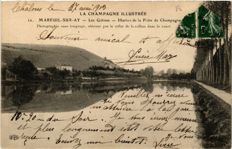 Carte postale ancienne Mareuil sur Ay Les Goisses à Isse