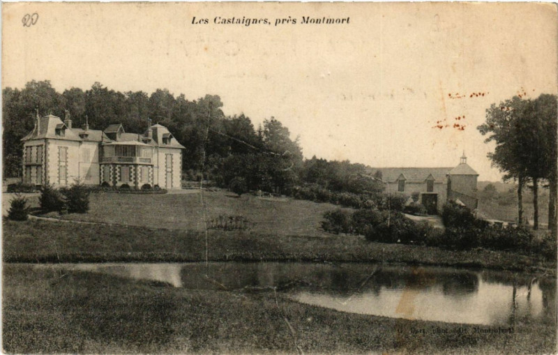 Carte postale ancienne Les Castaignes pres Montmort
