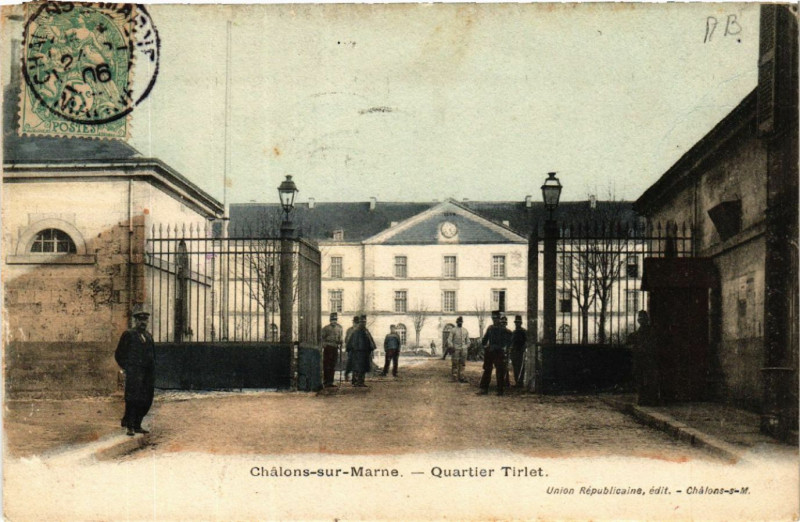 Carte postale ancienne Chalons sur Marne Quartier Trlet