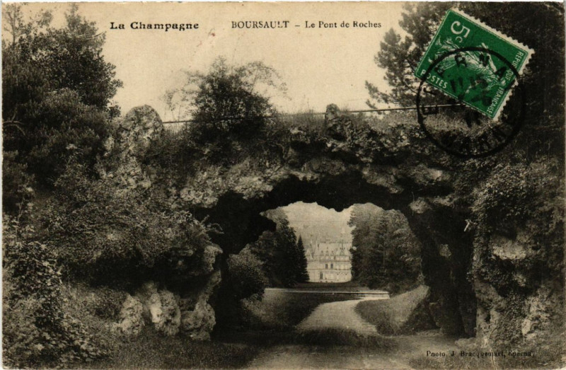 Carte postale ancienne Boursault Le Pont de Roches à Boursault