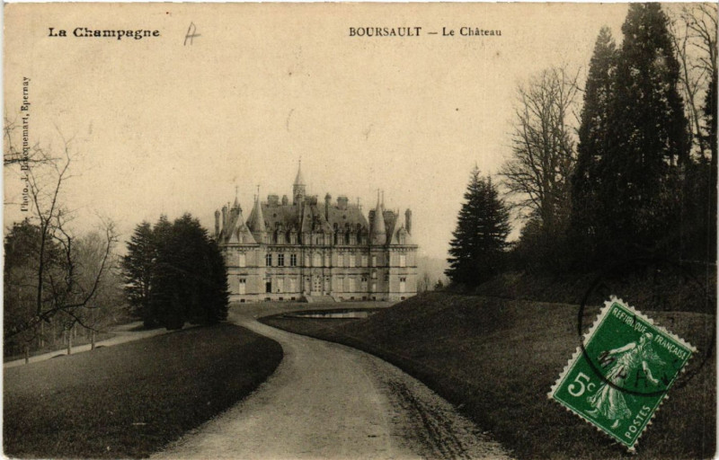 Carte postale ancienne Boursault Le Chateau à Boursault