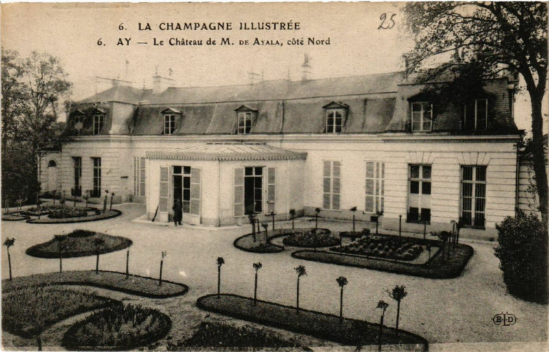 Carte postale ancienne Ay Le Chateau de M. de Ayala cote Nord