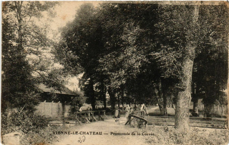 Carte postale ancienne Vienne le Chateau Promenade de la Corvée
