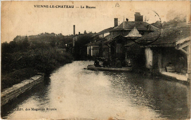 Carte postale ancienne Vienne le Chateau La Biesme