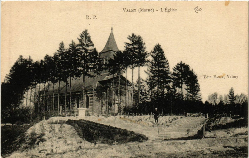 Carte postale ancienne Valmy Marne-L'Eglise à Valmy