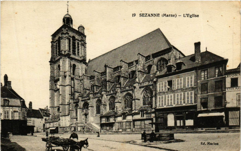 Carte postale ancienne Sezanne-L'Eglise à Sézanne