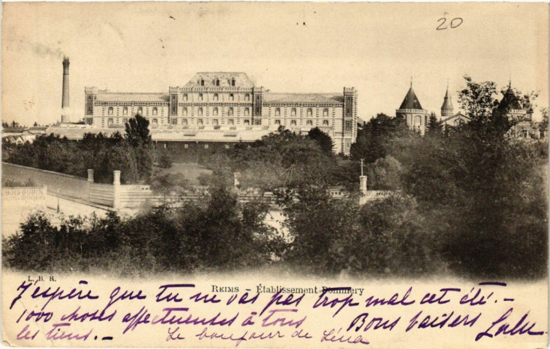 Carte postale ancienne Reims-Etablissement à Reims