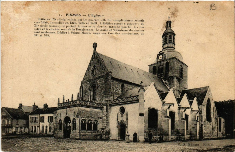 Carte postale ancienne Fismes-L'Eglise à Fismes