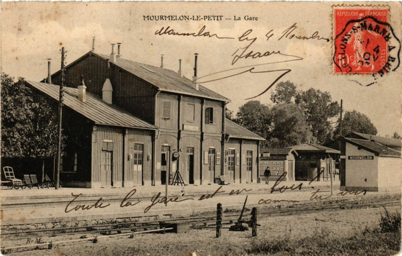 Carte postale ancienne Mourmelon le Petit - La Gare à Mourmelon-le-Petit