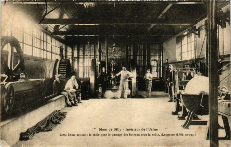 Carte postale ancienne Mont de Billy - Interieur de l'Usine