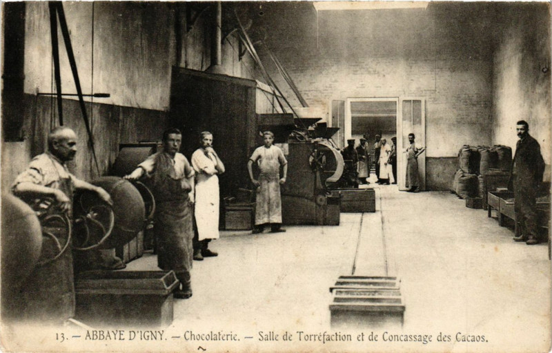Carte postale ancienne Abbay d'Igny - Chocolaterie