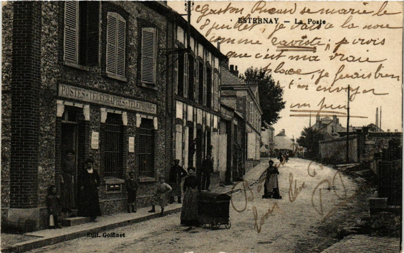Carte postale ancienne Esternay - La Poste à Esternay