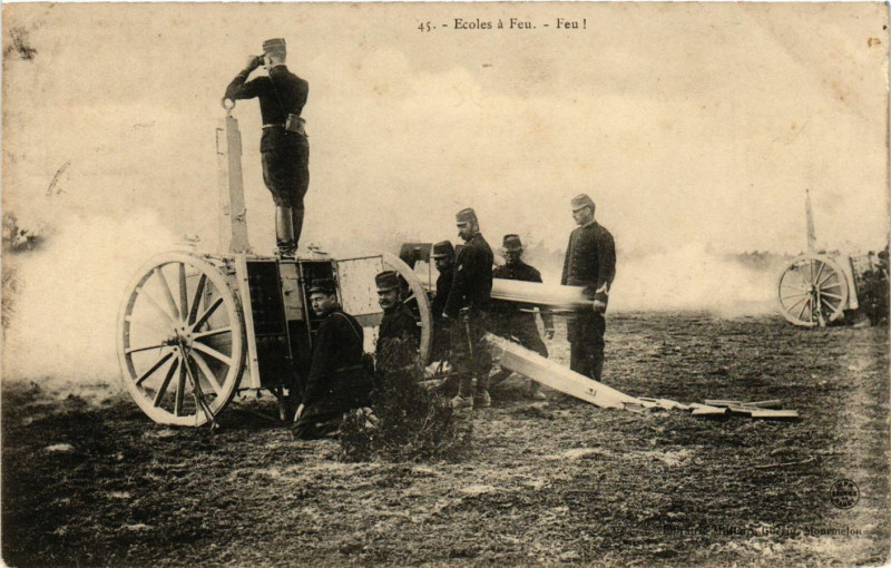 Carte postale ancienne Ecoles a Feu