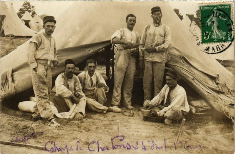 Carte postale ancienne Camp de Chalons