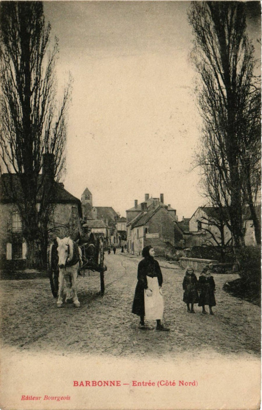 Carte postale ancienne Barbonne - Entrée