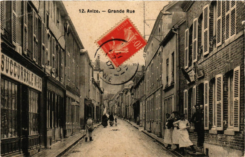 Carte postale ancienne Avize - Grande Rue à Avize