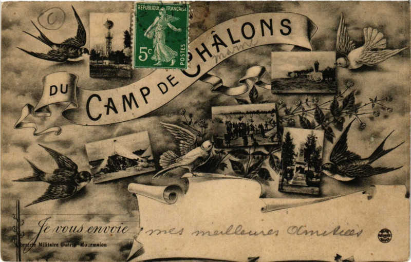 Carte postale ancienne Du Camp de Chalons