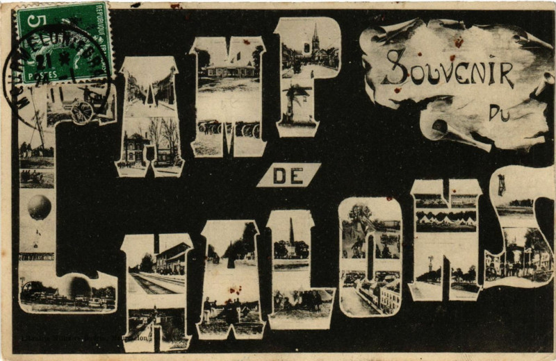 Carte postale ancienne Souvenir Camp de Chalons