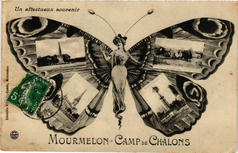 Carte postale ancienne Mourmelon - Camp de Chalons