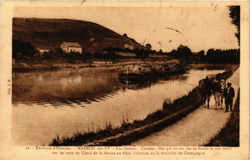 Carte postale ancienne Mareuil sur Ay - Les Goissers à Isse