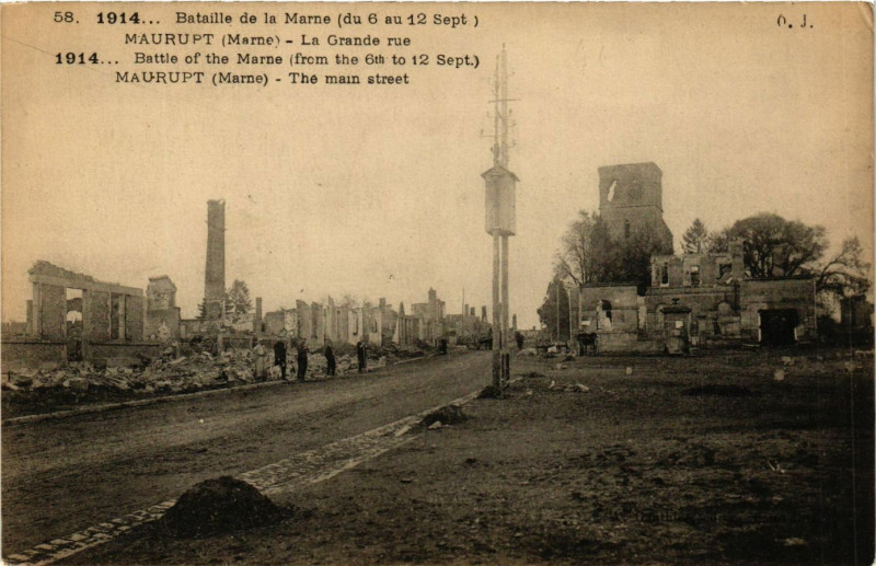 Carte postale ancienne Maurupt -la-Grande Rue