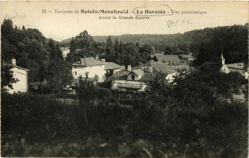 Carte postale ancienne La Harazee - Vue panoramique