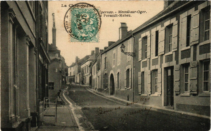 Carte postale ancienne Epernay - Mesnil sur Oger à Épernay